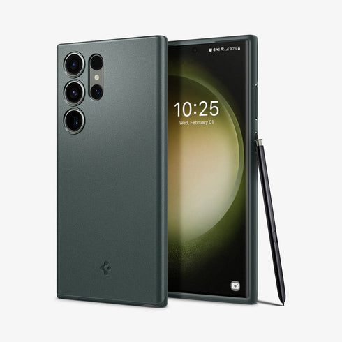ACS05609 - Galaxy S23 Ultra Case Thin Fit in black showing the back